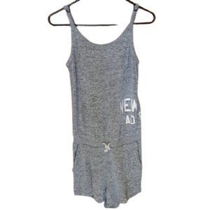 H&M Girls Romper Shorts Jumpsuit Gray Heather Size 14Y+